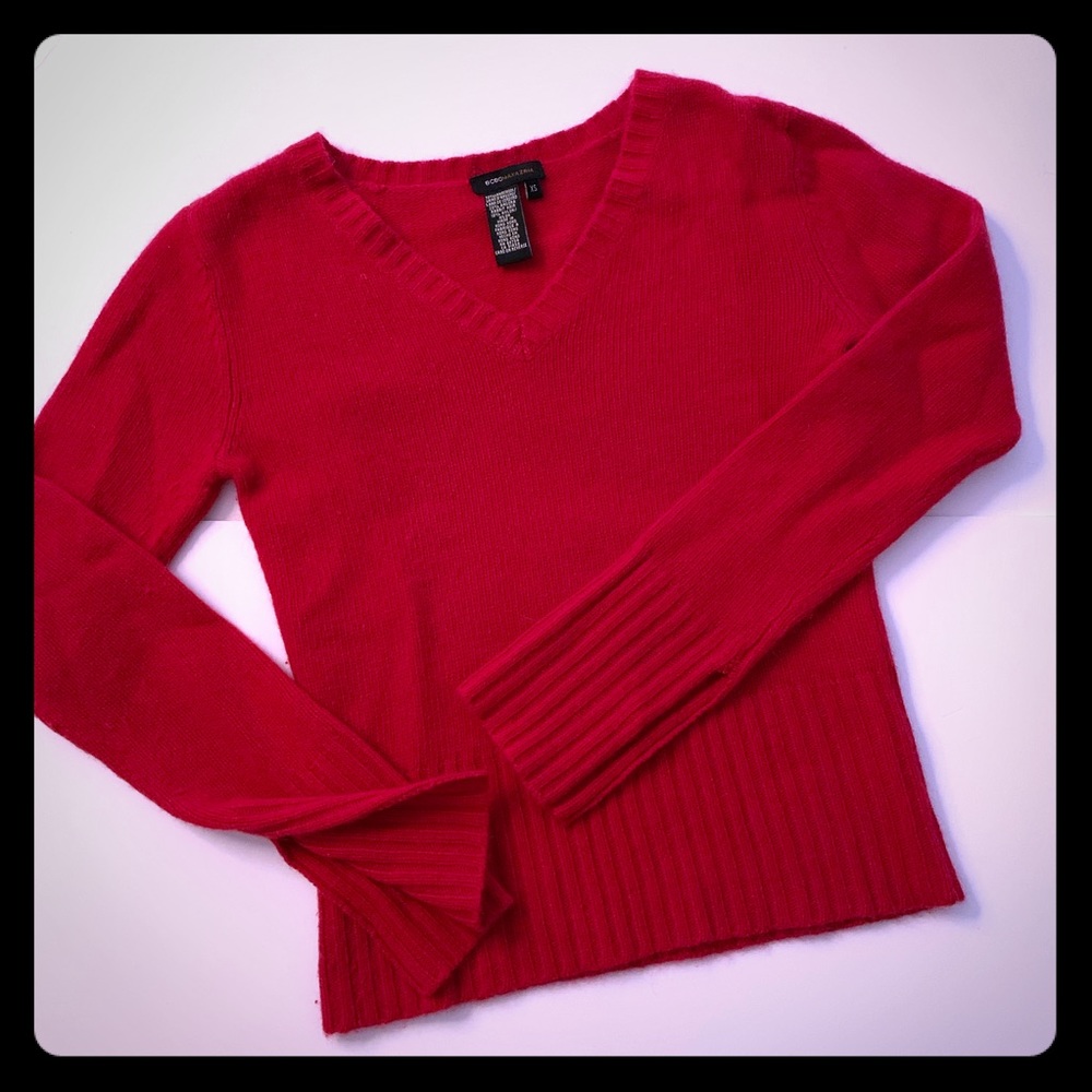 BCBGMaxAzria Wool & Angora Split Sleeved Sweater
